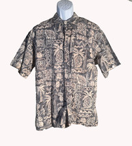 COOKE STREET Men&#39;s Short Sleeve Button Down Inside Out Cotton Hawaiian S... - £7.95 GBP