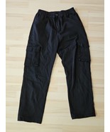 Spandex Waist Cargo Pants, 95% Cotton 5% Spandex, Mens L, Black - $20.55 CAD