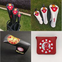 Golf Driver Fairway Wood Hybrid Head Cover Iron Man Red Armor White Black  - $19.90+