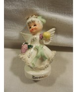 Vtg Napco Japan Ceramic November Birthday Angel Girl Mini Figurine A4307... - $20.99 CAD