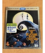 The Nightmare Before Christmas (Blu-ray 3D, 1993) BLU-RAY + DVD Lenticul... - $34.95