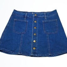 Altered State Button Up Blue Jean Skirt Size Small Waist 28 Inches - £17.14 GBP