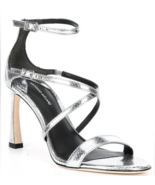 Antonio Melani Hadley Strappy All Leather Stiletto Sandal Sz 10 Silver M... - €31,37 EUR