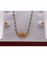 22K / 22ct Yellow Gold Ladies Mangalsutra Necklace and Earrings Set 20&#39;&#39;... - $1,779.23