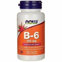 NEW Now Foods B-6 Gluten Free  Supports Healthy Homocysteine Metabolism 100 Caps - £8.69 GBP