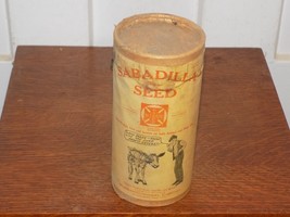 Vintage Sabadilla NISCO Animal Lice Killer Empty Cardboard Cannister - $442.88 MXN