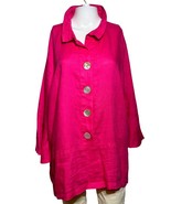 John Mark Shirt Women&#39;s Large Pink Blouse Wired Collar Buttons Bohemian ... - £27.76 GBP