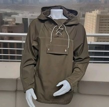 Polsport Lace Up Hoodie Mens S/M Khaki Canvas Pullover 1960s Poland Spor... - €65,93 EUR