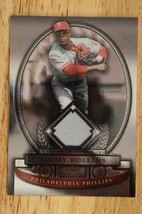2008 Baseball Bowman Sterling Jimmy Rollins BS-JR Jersey Patch Relic Phi... - $9.89