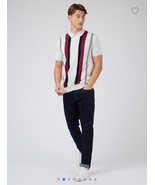 XL Ben Sherman Men&#39;s All-Cotton Vertical Stripe Polo Shirt $109 BNWTS - €43,39 EUR