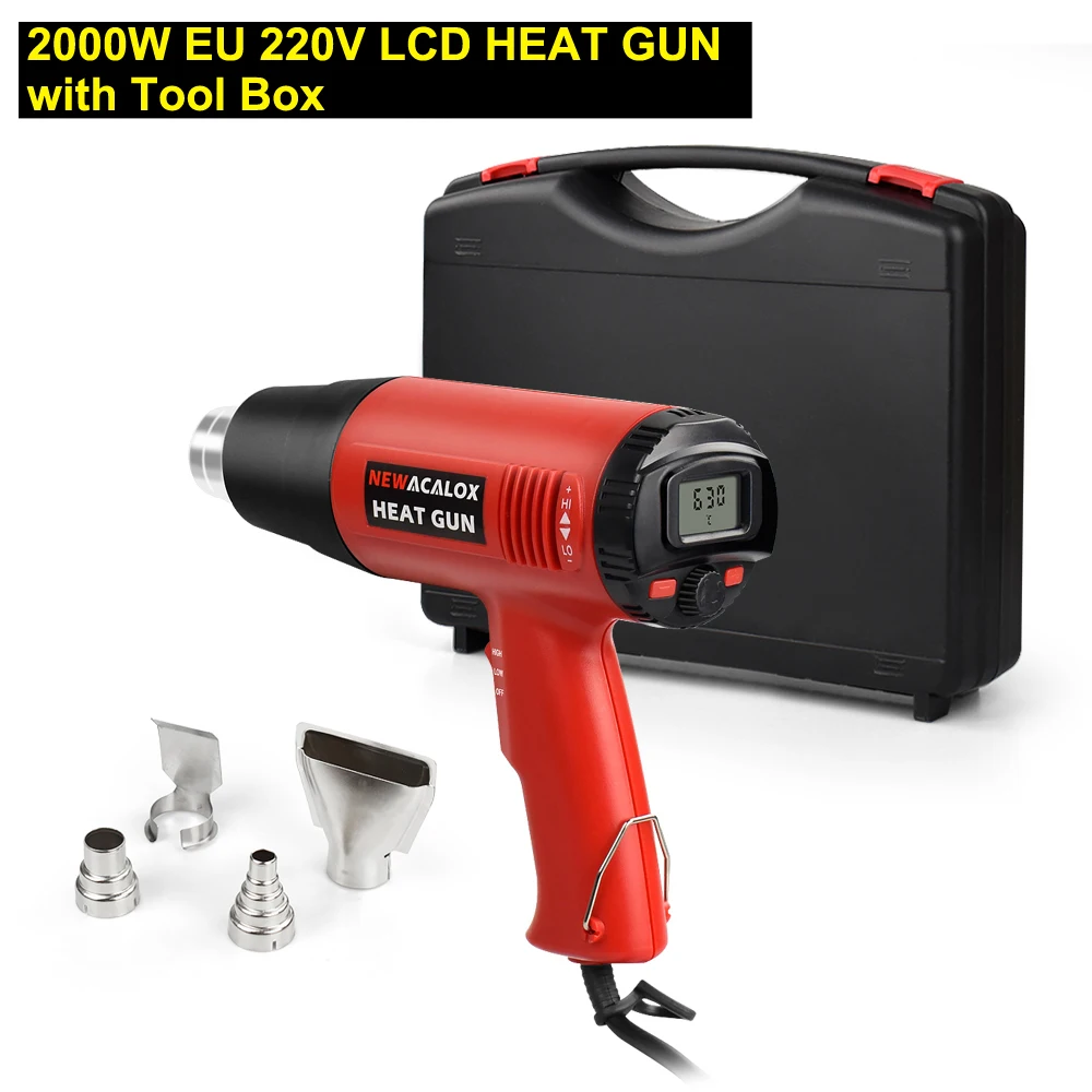 NEWACALOX 220V LCD Heat  2000W Heavy Duty Hot Air  Kit Variable Temperature Cont - £129.24 GBP