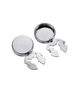 Silver Trendy Round Cufflinks - £15.17 GBP