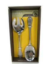 Towle Palm Breeze 2 Pc Premiums Stainless Steel Serving Fork &amp; Spoon Set NIB - £32.03 GBP