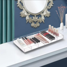 Makeup, Sunglasses, Jewelry Organizer Tray 6 Slot Clear Acrylic 14&quot; x 7&quot; x 1&quot; - £6.37 GBP