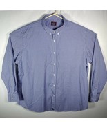 UnTuckit Men&#39;s Sz XXXL Button Front Shirt Blue Micro Checkered EUC - $44.81 CAD