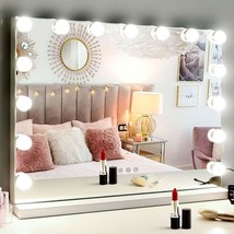 M Mivonda Vanity Hollywood Makeup Mirror With Lights Dimmable 3 Lighting Modes - £69.51 GBP
