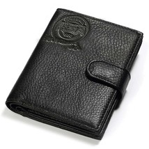 KAVIS Genuine Leather Wallet Men Passport Holder Coin Purse Magic Walet PORTFOLI - £52.62 GBP