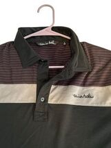 Travis Mathew Shirt Mens Polo Short Sleeve Golf Black Burgundy Gray Large - $26.60