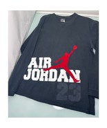 Vintage Nike Air Jordan Men Terry Shirt Long Sleeve Velour Velvet Jumpma... - £23.37 GBP