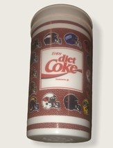 Diet Coca-Cola “Coke” NFL Team Helmets Theme 1990’s Vintage Plastic Cup - $9.42