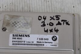 2004 BMW X5 3.0 4x4 DME ECU EWS Key Immobilizer Ignition Set 7536649 image 2