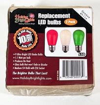 Holiday Bright Lights S14-2PKLED-OPWH LED S14 Light Bulbs, Opaque White - £2.78 GBP
