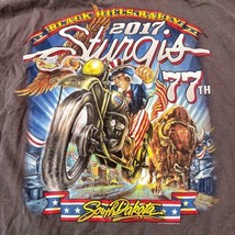 Sturgis 77th Anniversary Black Hills Uncle Sam Motorcycle Long Sleeve Ea... - £19.39 GBP