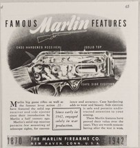 1942 Print Ad Marlin Famous Lever Action .22 Cal Rifles New Haven,Connecticut - £9.71 GBP