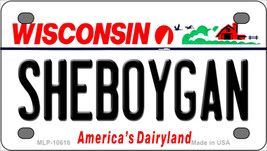 Sheboygan Wisconsin Novelty Mini Metal License Plate Tag - $14.95