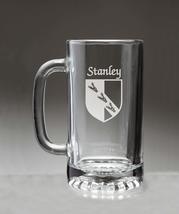 Stanley Irish Coat of Arms Glass Beer Mug (Sand Etched) - $28.00