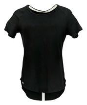Isaac Mizrahi Live! Women&#39;s Top Sz XL Short Sleeve V Neck T Shirt Black - £7.55 GBP