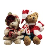 Christmas Teddy Bears Stuffed Animals Boy by Dan Dee 16&quot; &amp; Unlabeled Gir... - $452.63 MXN