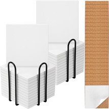 24 Pack Ceramic Tiles For Crafts Coasters With 2 Holder,White Unglazed, Square - £31.45 GBP