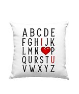 Alphabet ABC I Love You Pillow, I Love You Pillow, Valentines Day Pillow - £23.75 GBP