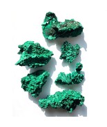 6 Chatoyant GREEN MALACHITE  FIBROUS CRYSTAL SPECIMENS  CONGO MalLot2 - $79.70