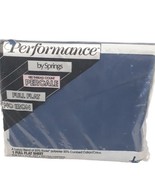 Vintage Performance Springs Full Flat Sheet Percale No Iron Dark Blue 50... - £12.47 GBP