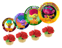 12 Trolls Inspired Party Picks, Cupcake Picks, Cupcake Toppers Set #1 - $12.99