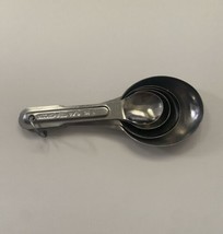 Vintage Ekco 4 Piece Measuring Spoon Set.Stainless Steel tblsp, tspn,.5tsp, .25t - £11.64 GBP
