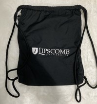 Lipscomb University Black Drawstring Backpack W/Side &amp; Inside Compartments. - $323.91 MXN