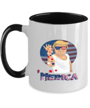 Independence Day Mugs Trump Merica Independence Day Black-2T-Mug  - £14.34 GBP