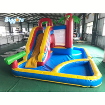 Chinese Factory Inflatable Water Slide Bounce House With Pool Kids Game - $1,299.00