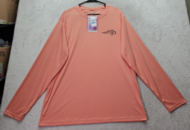 Reel Life Shirt Mens 2XL Coral 100% Polyester Long Sleeve Round Neck Tar... - $21.13