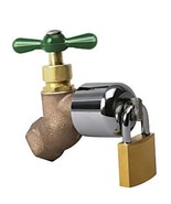 Conservco Brass And Chrome Plated Hose Bibb Lock - Pack of 1 - Look - $32.48 CAD