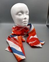 Vintage Avon Scarf Japan Made 100% Polyester EUC Multicolor Womens Fashion 53&quot; - £8.31 GBP