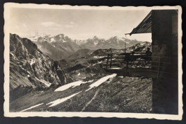 c.1936 Foreign RPPC Chalet or Cabin in Mountains Observatory Patio - £20.75 GBP