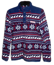 Vineyard Vines Child&#39;s Medium Fleece Jacket Fair Isle Pullover 1/4 Snap - £36.29 GBP