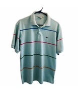 Y2k Lacoste Polo Mens Size 6 Blue Striped Short Sleeve Polo Shirt Crocod... - $28.51 CAD