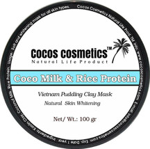 VEGAN Coconut Milk Facial Mask | Rice Protein Face Mask | Skin Mask for Acne - £13.24 GBP