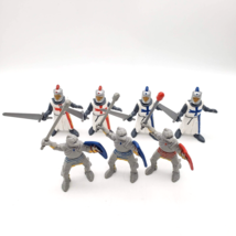 BULLYLAND Medieval Knights Action Figures Sword Toy Germany 3” Vintage Lot of 7 - £23.45 GBP