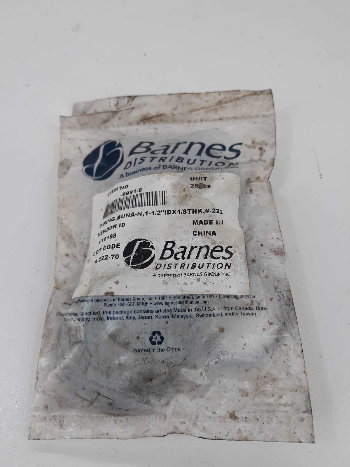 Barnes A-222-70 O-Ring Bruna N 1-1/2 IDX 1/8THK #222 - $10.00